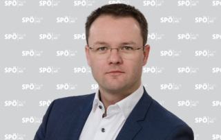 LAbg. Pfister vor Klubwand